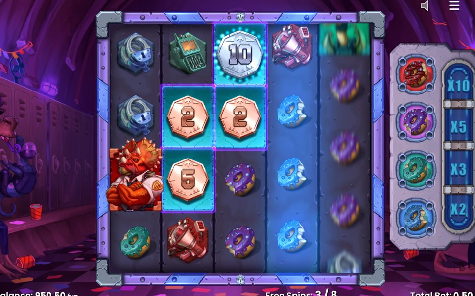 Free Spins med Dino Coin Collector-symboler på rutnätet